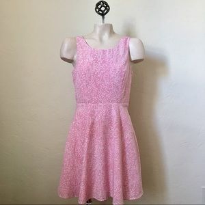 Pink Speckled/ Polka Dot A-Line Dress